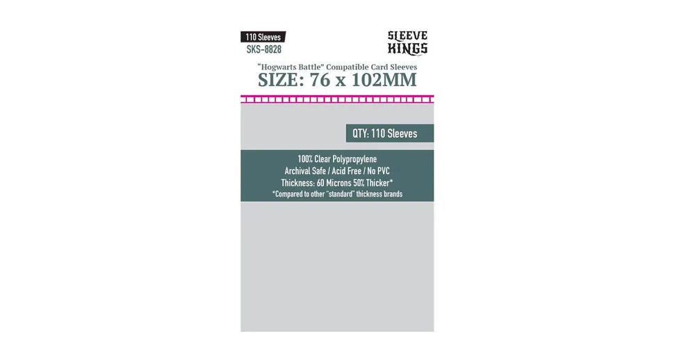 Sleeve Kings egyedi Roxforti csata nagy kártyákhoz való kártyavédő (110 darabos csomag) 76x102 mm Biztonságos vásárlás