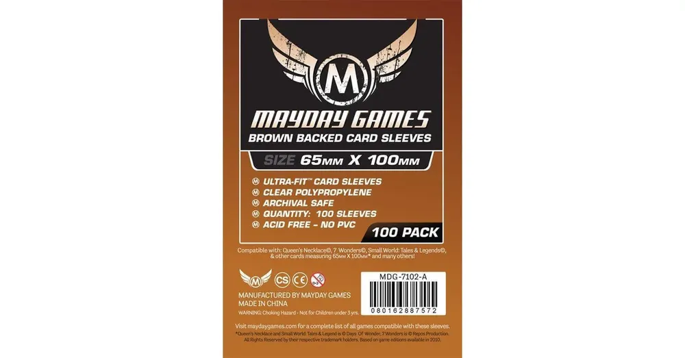 Kiárusítás Mayday Games Magnum Copper kártyavédő 65 x 100 mm "7 Csoda" társasjátékhoz, barna hátlap