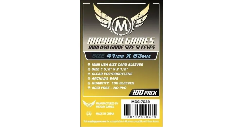 Legjobb ár Mayday Games Mini USA méretű kártyavédő 41 x 63 mm (100 db-os csomag)