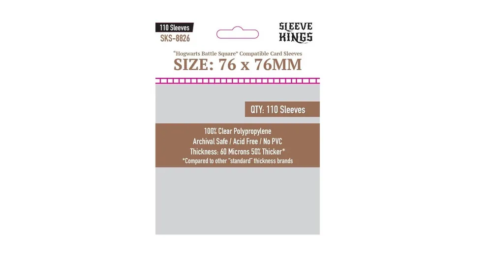 Szuper ajánlat Sleeve Kings egyedi Roxforti csata négyzet kártyákhoz való kártyavédő (110 darabos csomag) 76x76 mm