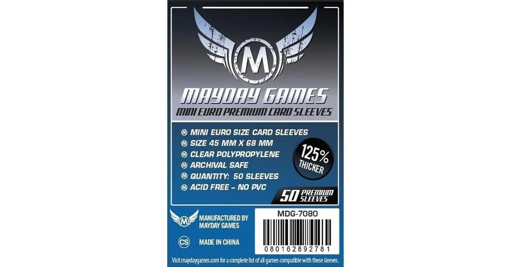 Premium Mini Euro Card Sleeve (50 pack) 45 MM X 68 MM (Dark Blue) Kedvezmény