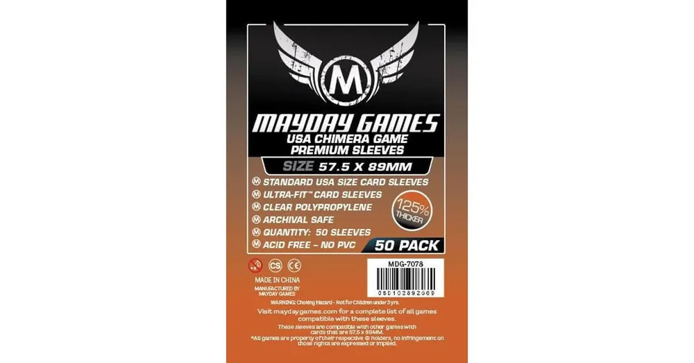 Premium USA Chimera Game Sleeves 57.5 X 89 MM (50 pack) (Orange) Kedvezmény