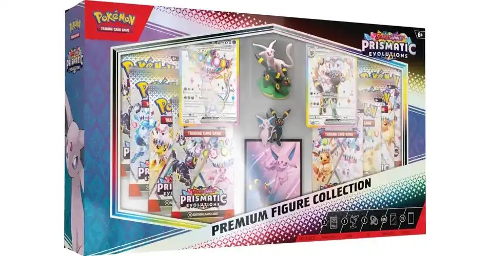 Pokémon TCG Scarlet & Violet - Prismatic Evolutions Premium Figure Collection Árcsökkenés