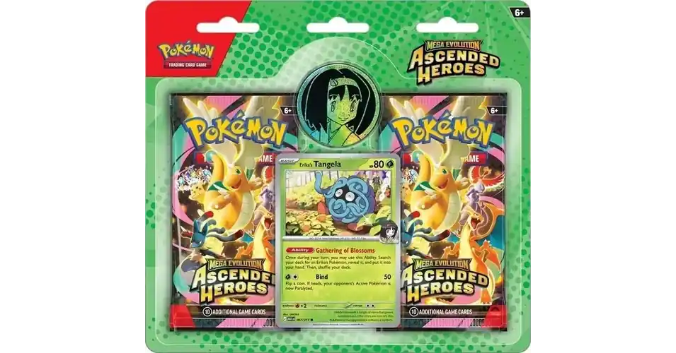 Pokémon TCG Mega Evolution 2.5 - Ascended Heroes 2 - Pack Blister (Erika‘s Tangela) Árcsökkenés
