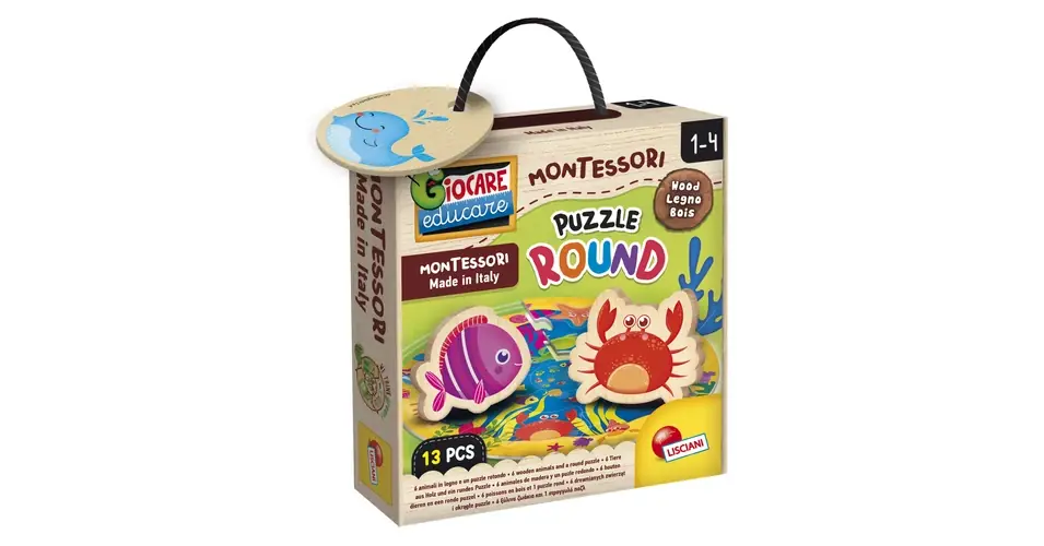 Montessori Baby Wood - Kerek fa puzzle Árcsökkenés