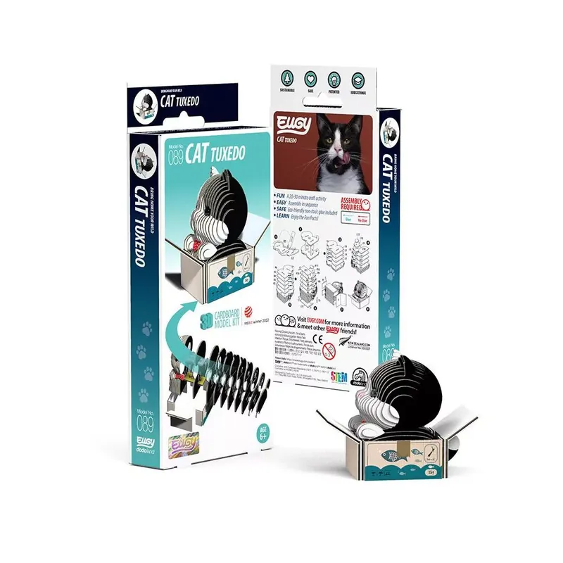 Nézd meg most EUGY Macska - Tuxedo 3D puzzle