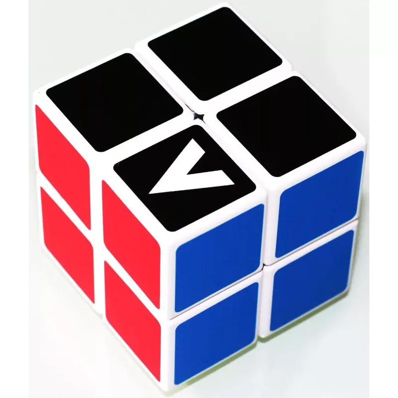 Különleges ajánlat V-CUBE 2x2 versenykocka - fehér alapszín, egyenes