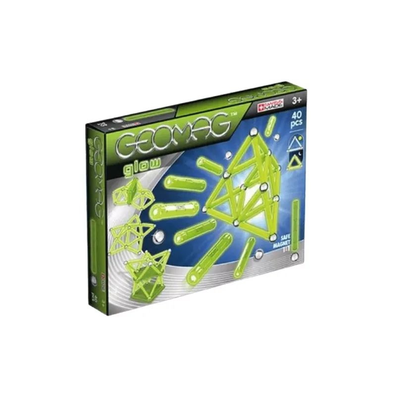 Újdonság Geomag mágneses építőjáték - Foszforeszkáló, 40 db-os