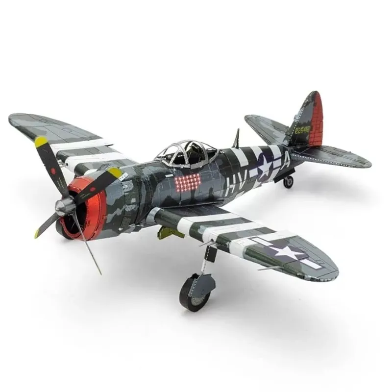 Metal Earth P-47 Thunderbolt vadászrepülőgép - lézervágott acél makettező szett Expressz szállítás