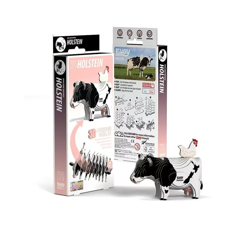 Kiárusítás EUGY Holstein-fríz tehén 3D puzzle