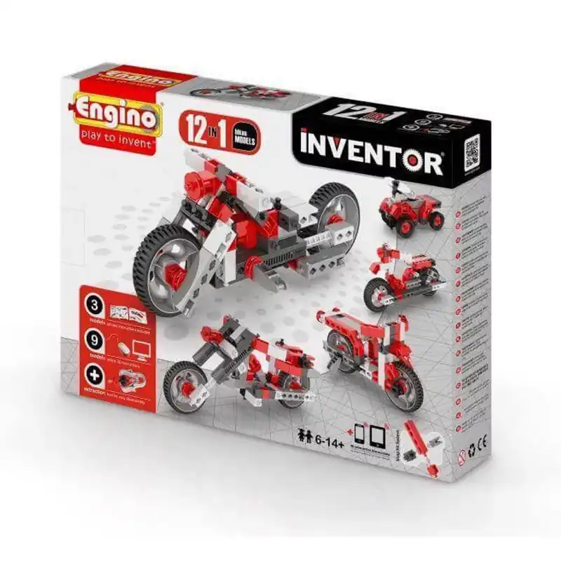 Engino Stem Heroes, Inventor Motorok 12 in 1 építőjáték Szuper ajánlat