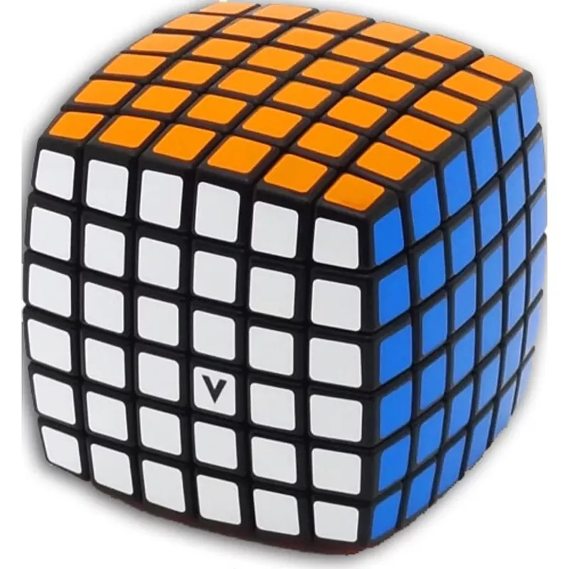 Biztonságos fizetés V-CUBE 6x6 versenykocka- fekete alapszín, lekerekített forma