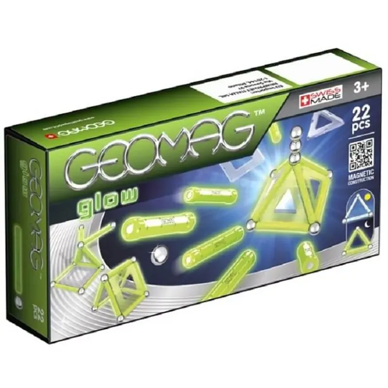 Vásárlói kedvenc Geomag mágneses építőjáték - Foszforeszkáló, 22 db-os