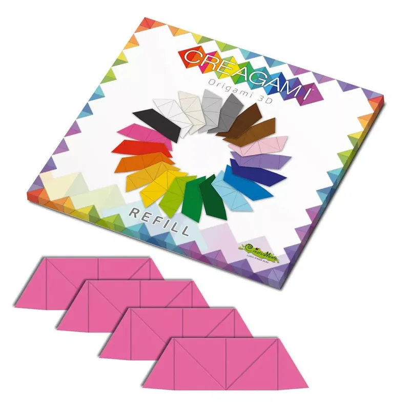 Akciós ár Creagami utántöltő , 3D origami készlethez, ciklámen