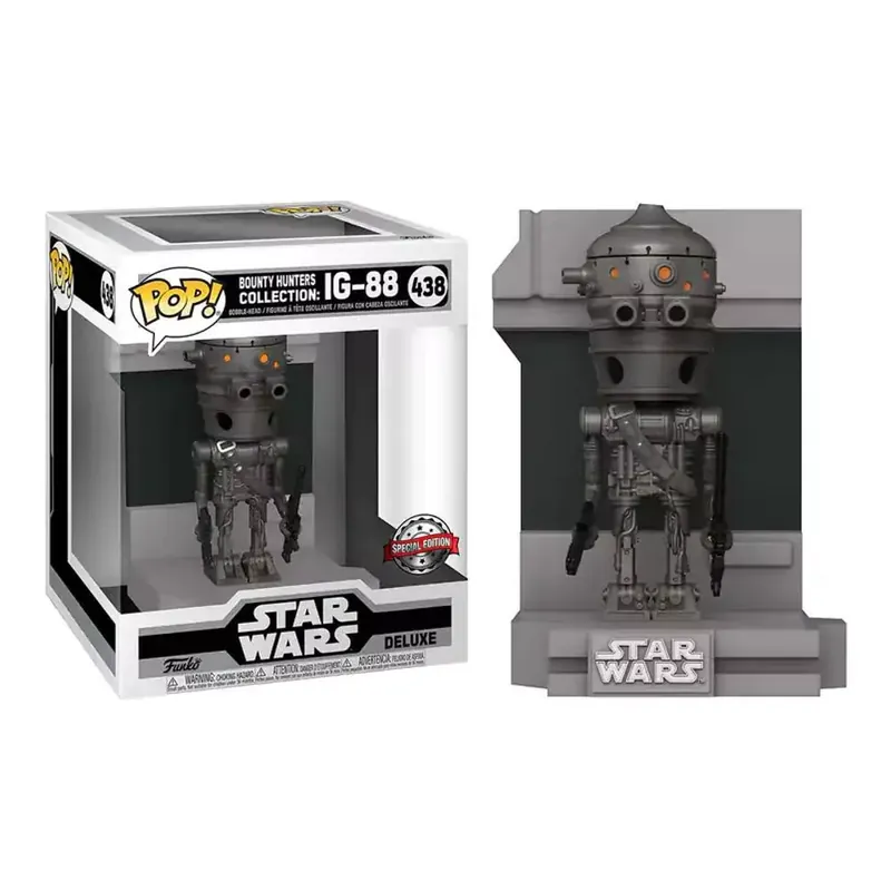 Kedvezmény Funko Pop! Deluxe Star Wars Bounty Hunters Collection - IG-88 (Metallic) figura 438