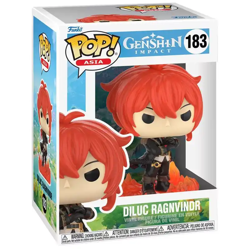 Funko POP! Games Genshin Impact - Diluc Ragnvindr figura Árcsökkenés