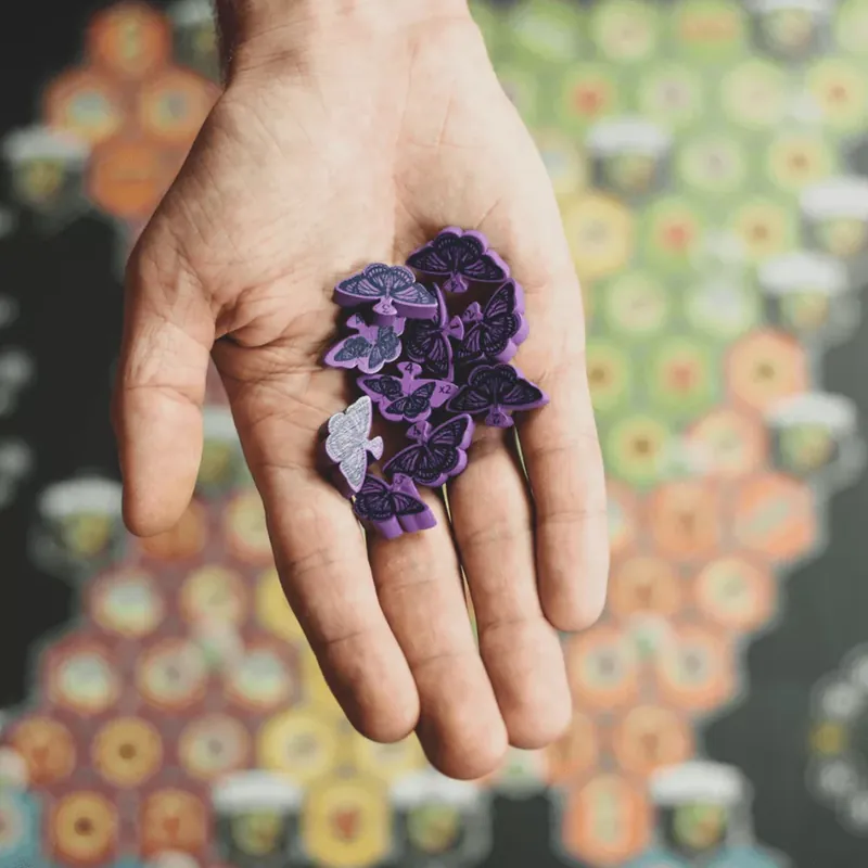 Akció Lila pillangók promó a Mariposas társasjátékhoz