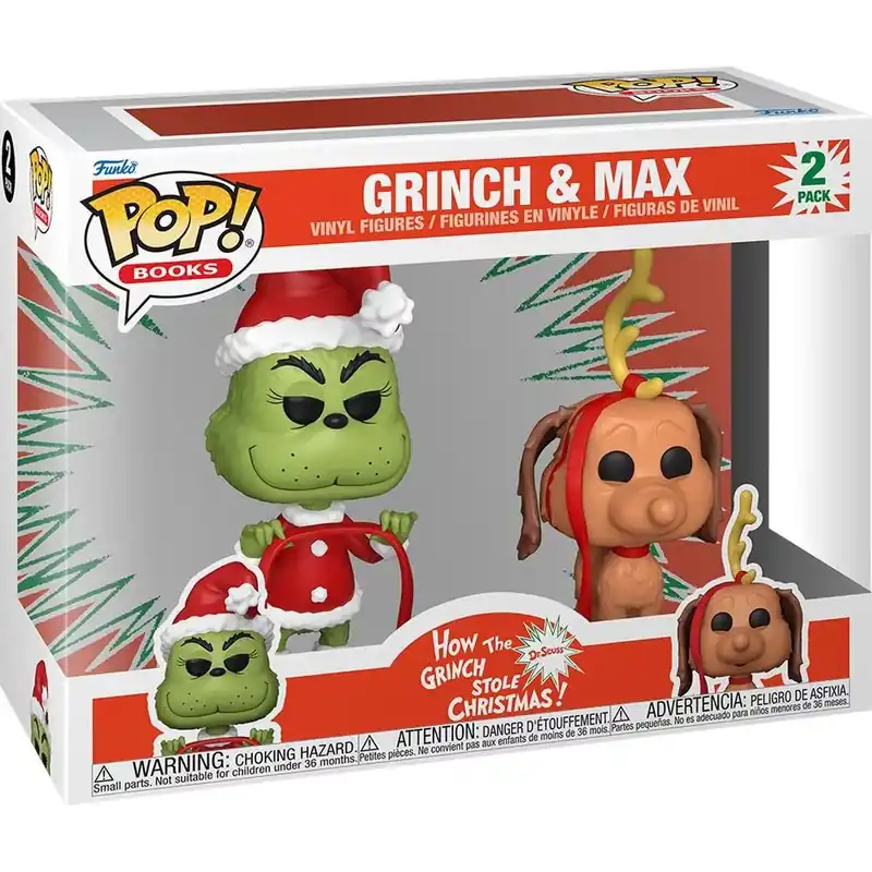 Újdonság Funko POP! Books How the Grinch Stole Christmas - Grinch & Max figura 2