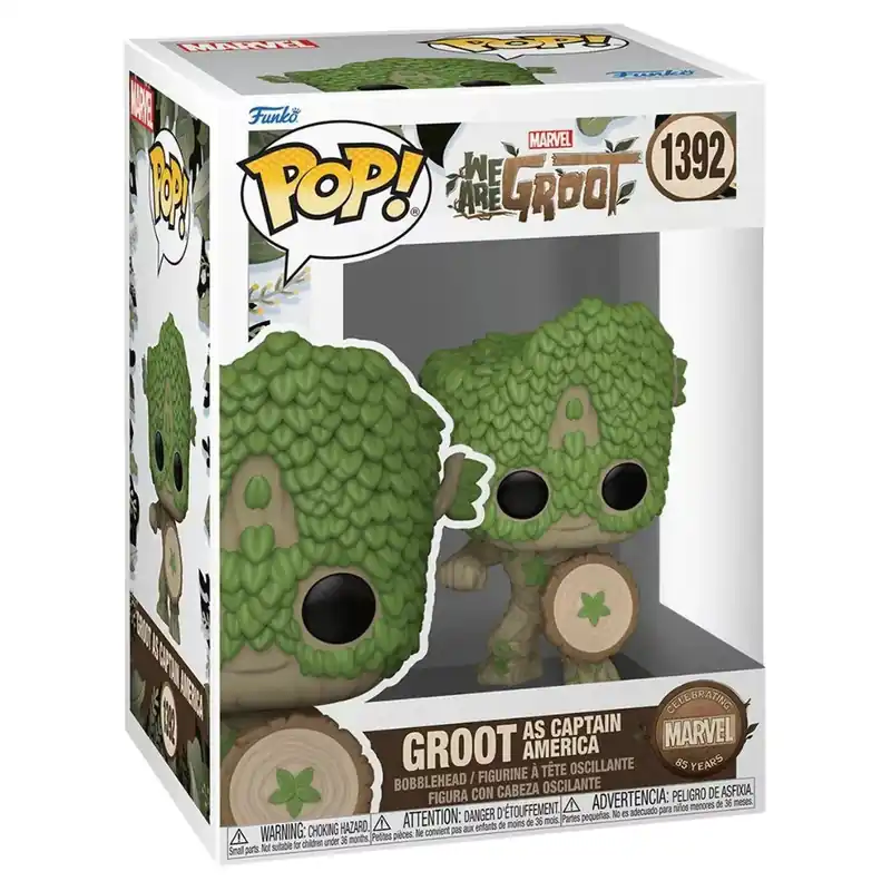 Szezonális akció Funko POP! Marvel We Are Groot - Captain America Groot figura 1392