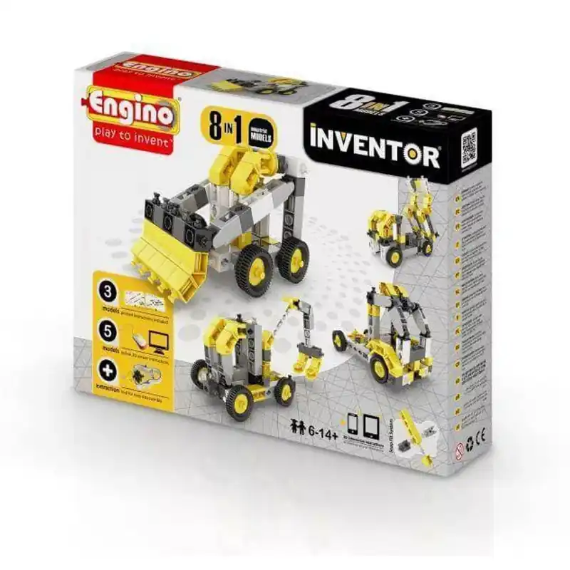 Engino Stem Heroes, Inventor Munkagépek 8 in 1 építőjáték Gyors szállítás