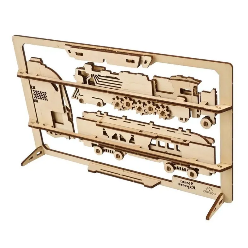 Biztonságos fizetés UGEARS Gőzmozdony 2.5D puzzle