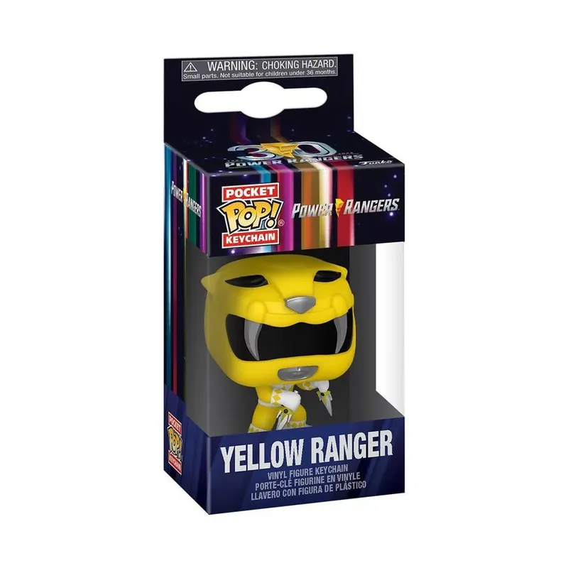Szezonális akció Funko POP! Mighty Morphin Power Rangers 30th - Yellow Ranger kulcstartó