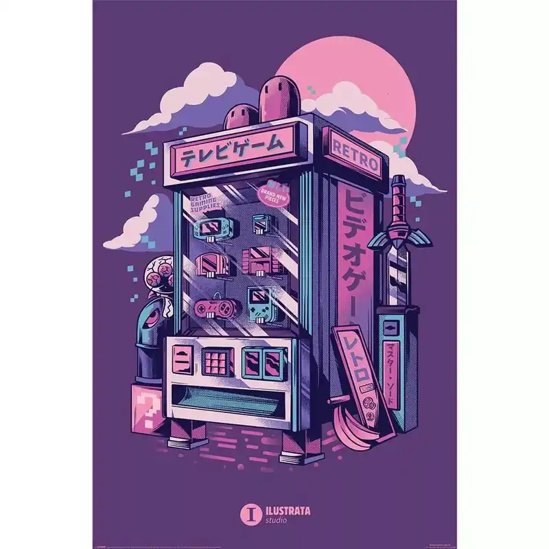 Ilustrata (RETRO VENDING MACHINE) maxi poszter Olcsó