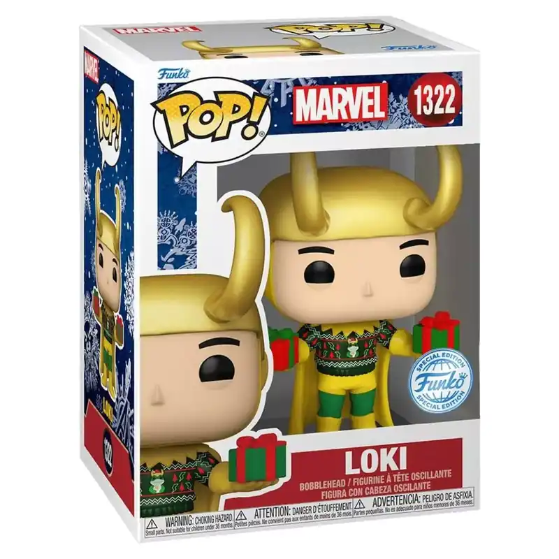 Funko POP! Marvel Loki (with Sweater) (Metallic) (SE) 1322 figura Bobble-Head Szezonális akció