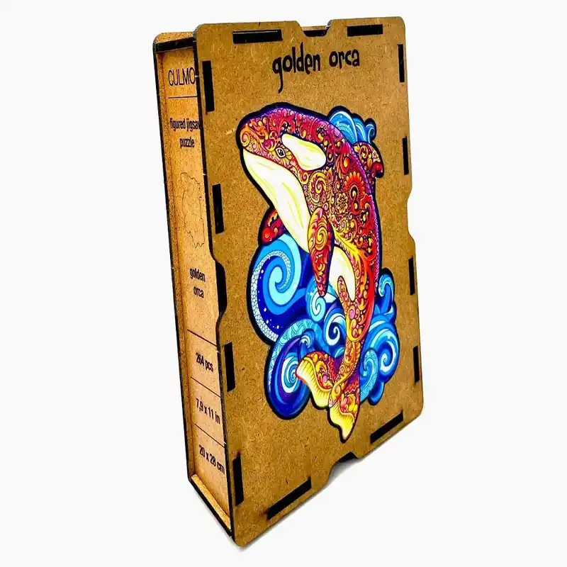 Azonnal elérhető Kardszárnyú Delfin fa puzzle, L méret