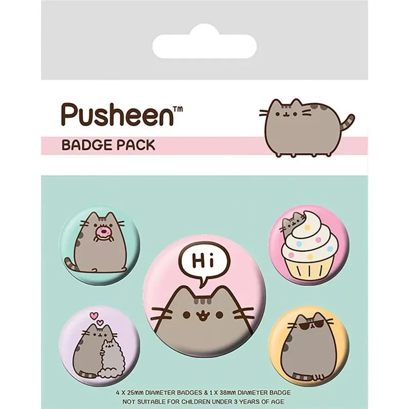 PUSHEEN (PUSHEEN SAYS HI) kitűző szett Újdonság