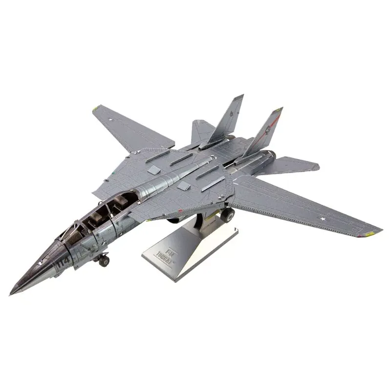 Legkelendőbb Metal Earth F-14 Tomcat vadászrepülőgép - lézervágott acél makettező szett