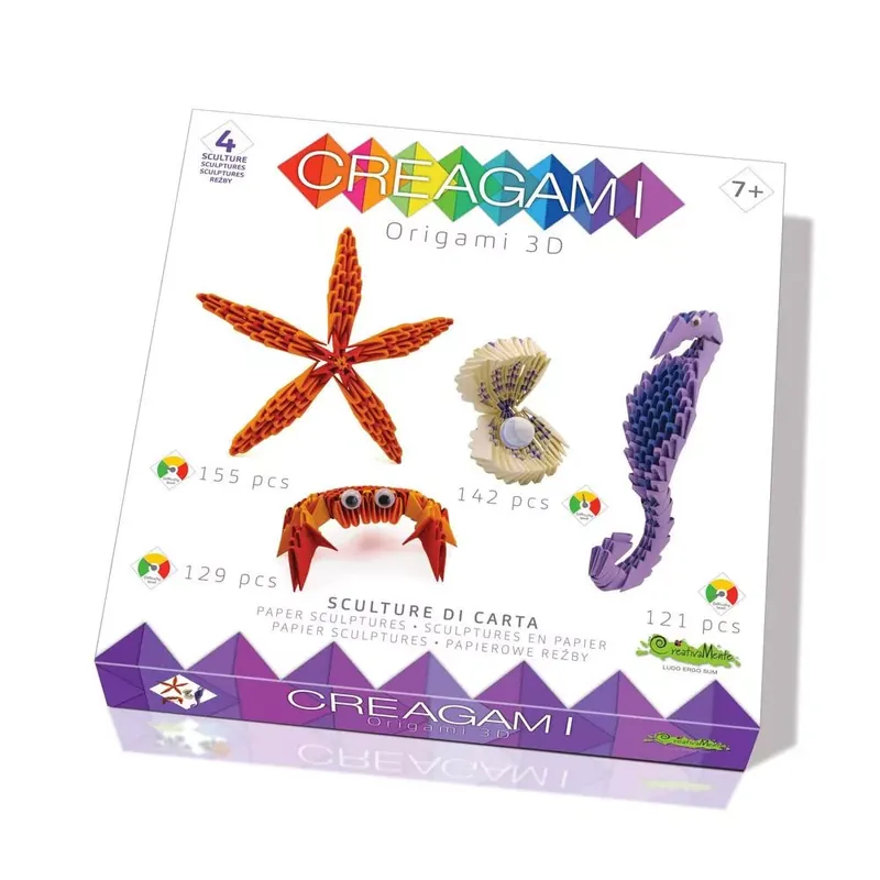 Szuper akció Creagami -3D origami készlet, Tengeri készlet 4 modellel (kicsi)