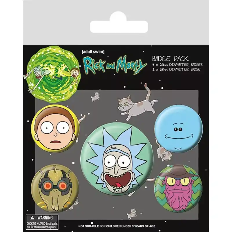 RICK AND MORTY (HEADS) kitűző szett Vedd meg most