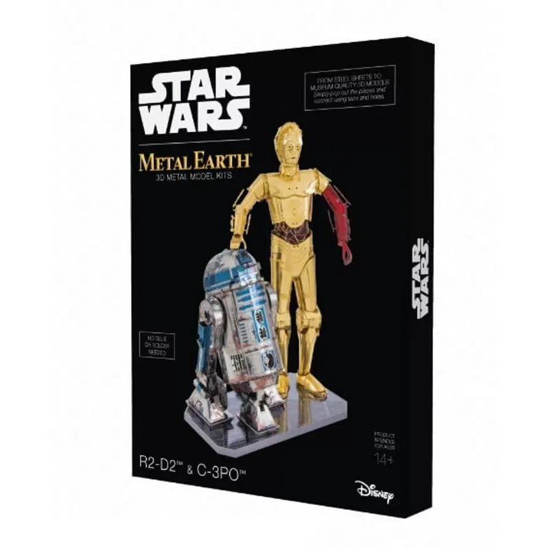 Szezonális akció Metal Earth Star Wars R2-D2 és C-3PO szett, díszdobozos - lézervágott acél makettező szett