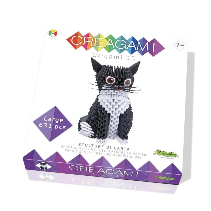 Creagami -3D origami készlet, Cica (nagy) Biztonságos fizetés