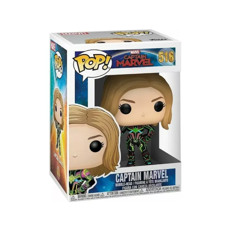 Funko Pop! Marvel Captain Marvel - Captain Marvel (Neon Suit) figura 516 Csak ma