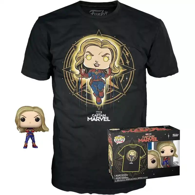 Expressz kézbesítés Funko Pocket Pop! & Tee Marvel - Captain Marvel figura és póló (L)