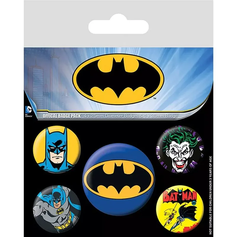 Akció Batman (Retro) kitűző szett