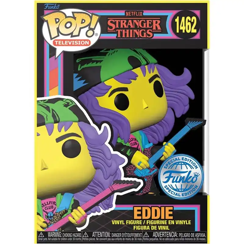 Legkelendőbb Funko POP! Television Stranger Things Season S3 - Eddie (with Guitar) (Blacklight) (SE)