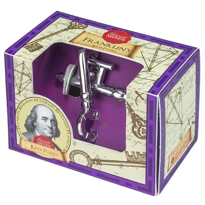 Nagy Elmék Franklin Kulcs Professor Puzzle ördöglakat Azonnali szállítás