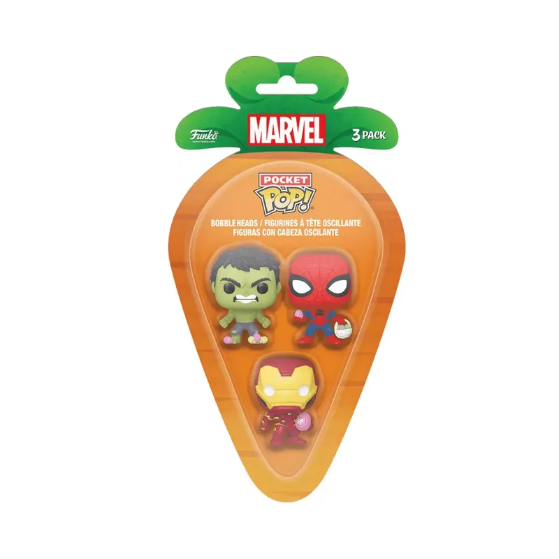 Utolsó esély Carrot Pocket Funko POP! Marvel - Spider-Man & Iron Man & Hulk 3PK figura