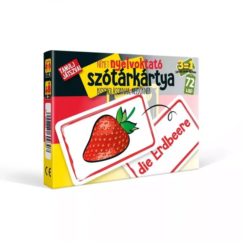 Szótárkártya NÉMET kezdőknek, 3 játék 1 csomagban Kedvezményes ár