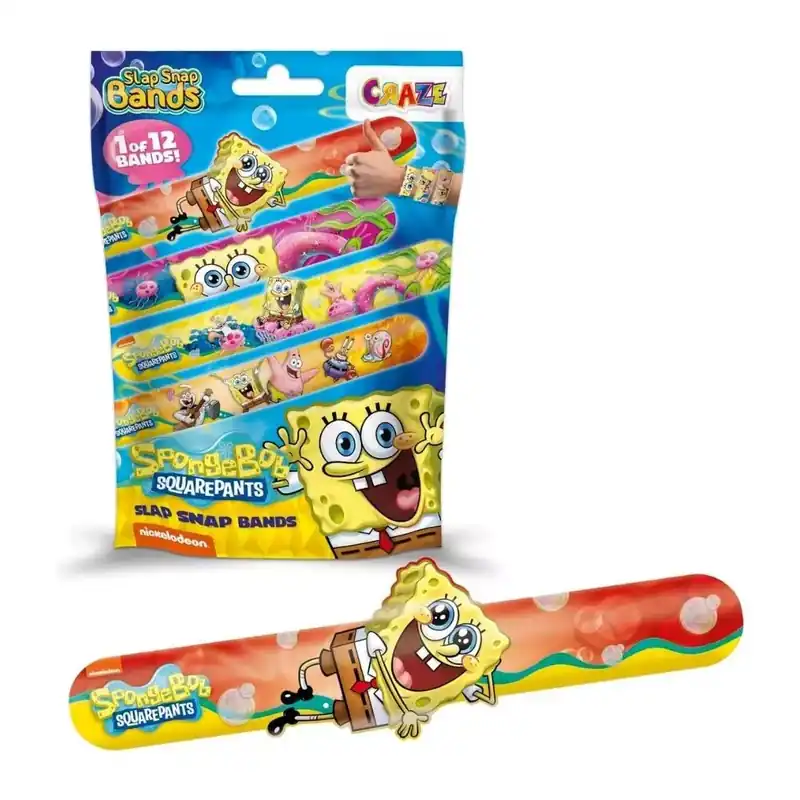 Szuper akció Craze SLAP SNAP BANDS - SpongeBob