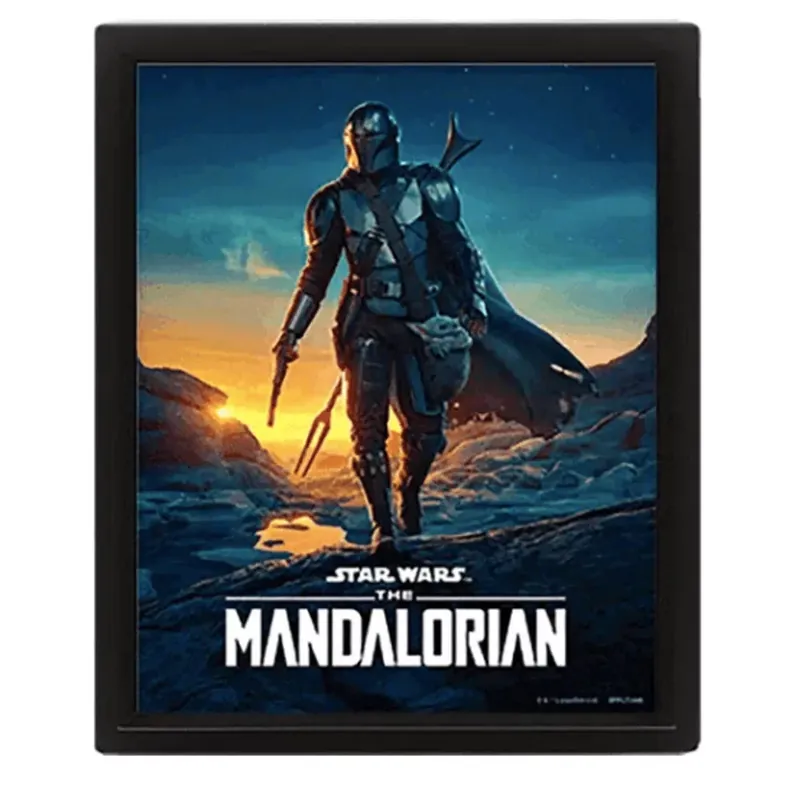 Star Wars The Mandalorian (NIGHTFALL) keretezett poszter Azonnali szállítás