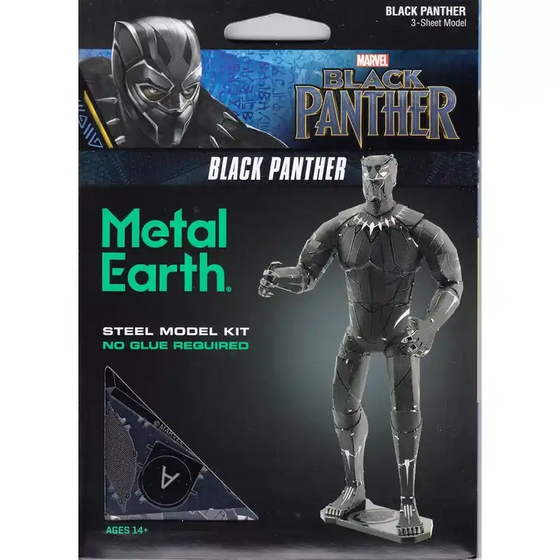 Metal Earth Fekete Párduc - lézervágott acél makettező szett Azonnali szállítás
