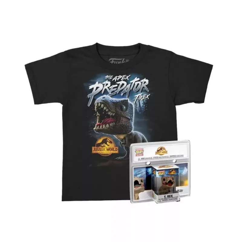 Biztonságos fizetés Funko Pocket Pop! & Tee The Apex Predator - T.rex figura és gyerek póló (L)