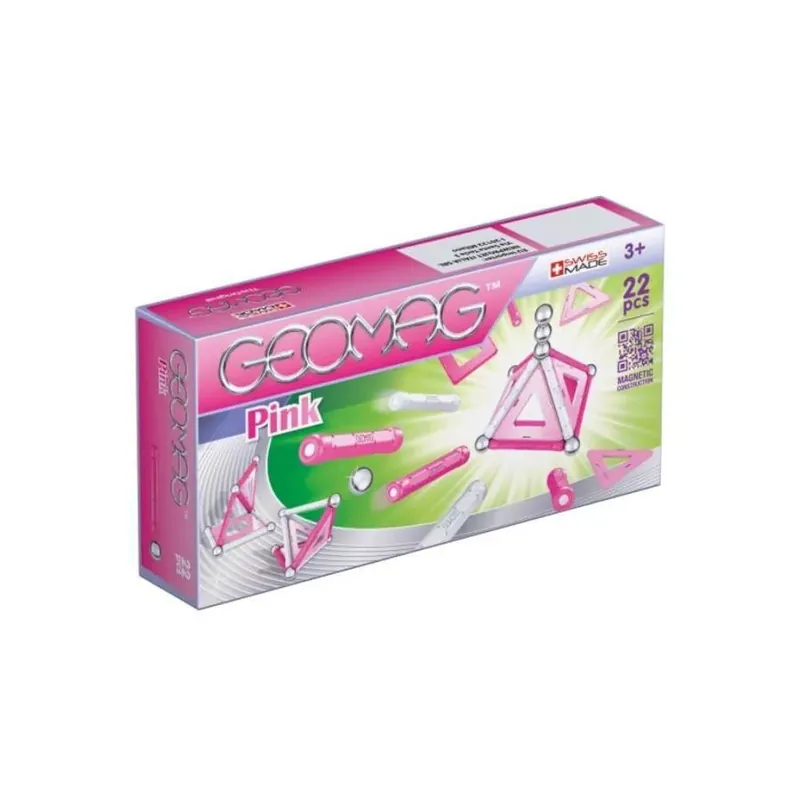 Geomag mágneses építőjáték - Panelek pink, 22 db-os Kihagyhatatlan ajánlat