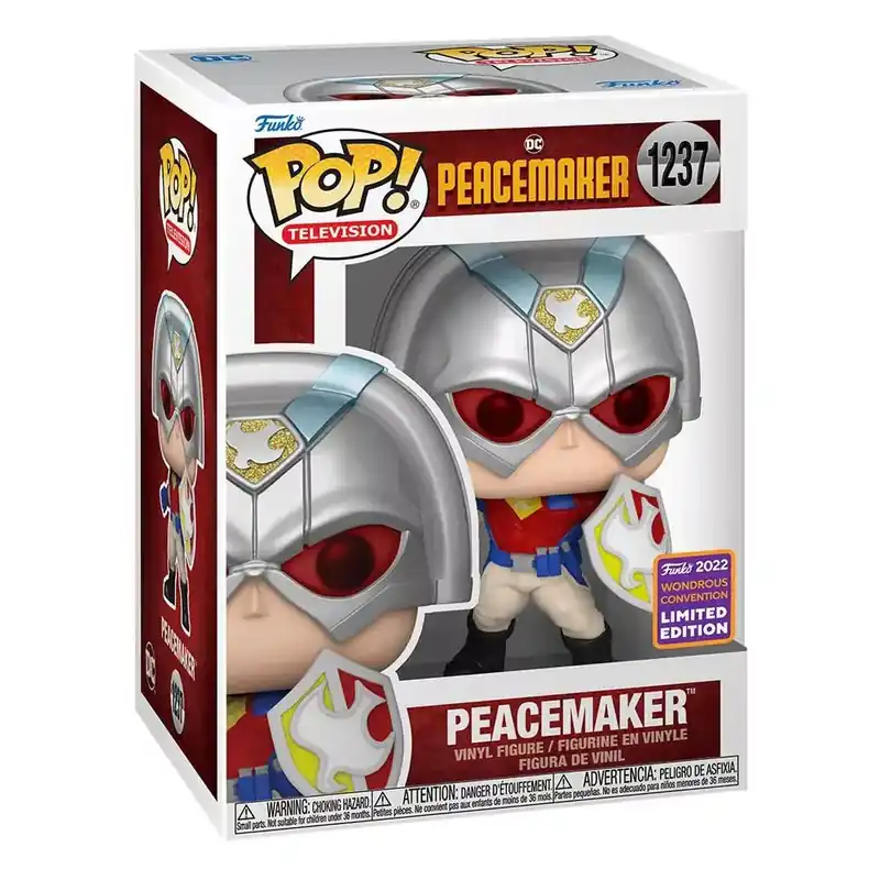 Szezonális akció Funko POP! TV Peacemaker - Peacemaker w/shield figura