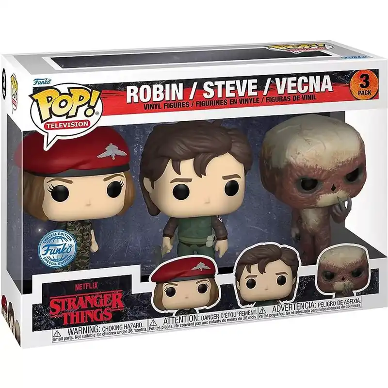 Funko Pop! 3-Pack Television Stranger Things - Robin, Steve & Vecna figura Bestseller