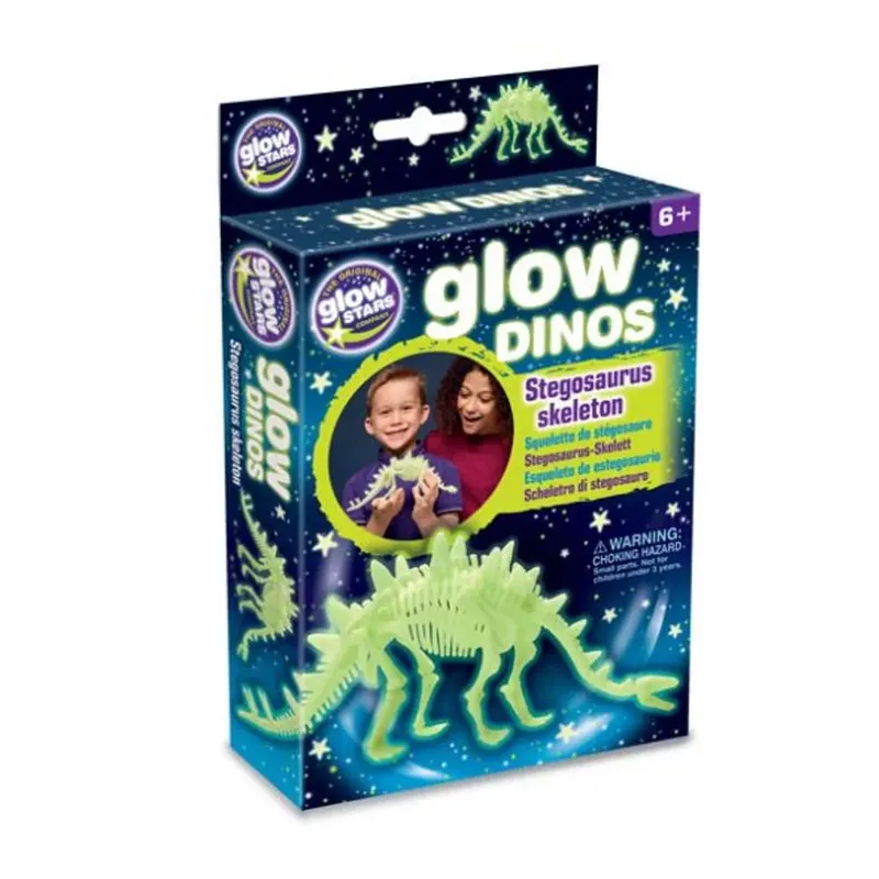 Glow Dinók - Stegosaurus csontváz foszforeszkáló építő szett Nézd meg most